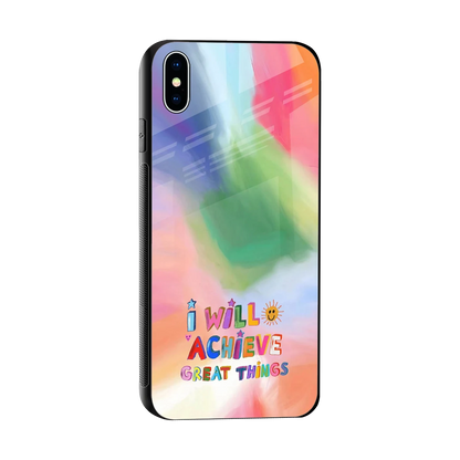 Goal Setter sleek iphone xs max cover with tempered glass back and TPU edges