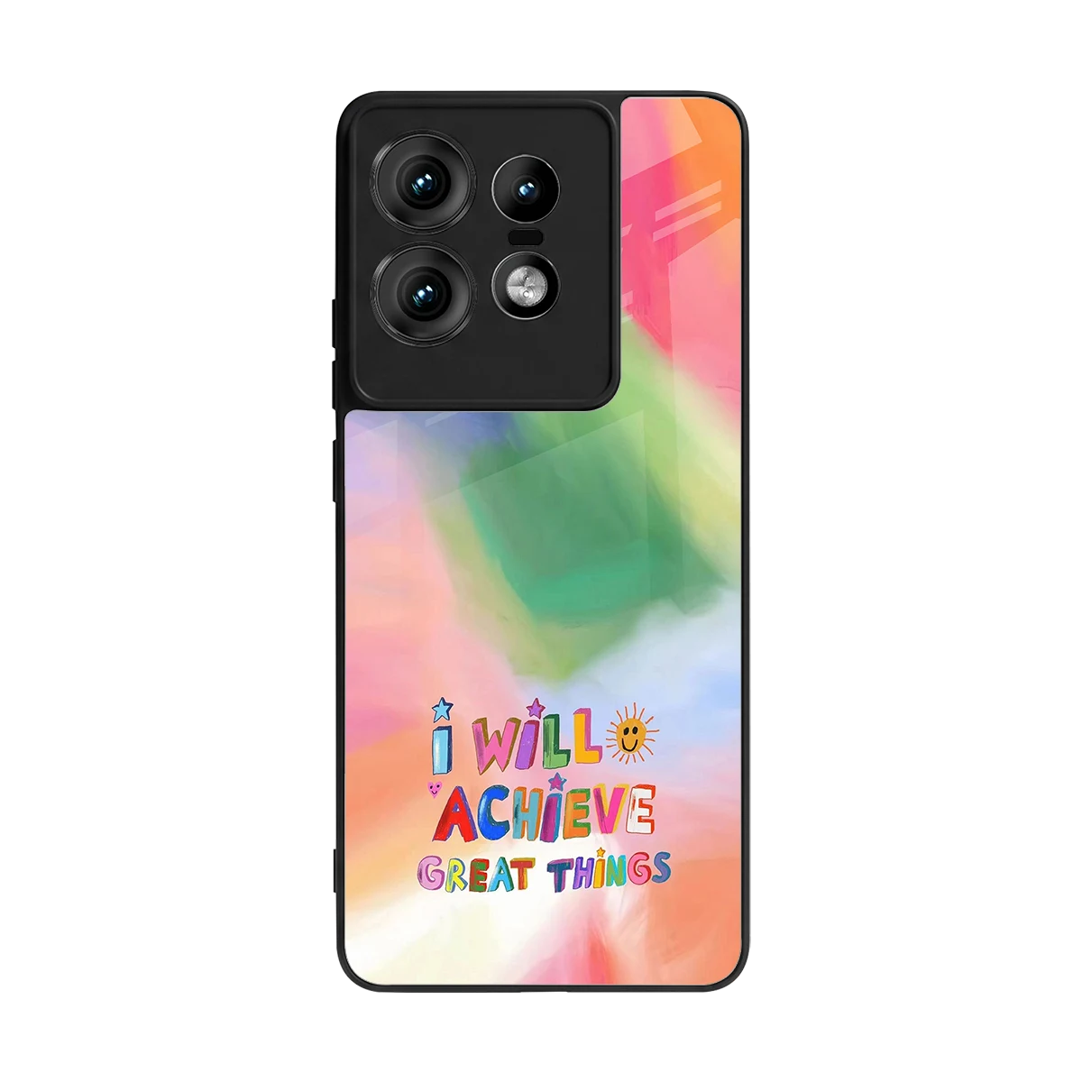 Goal Setter back phone cover | glass case for motorola edge 50 pro