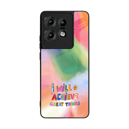 Goal Setter back phone cover | glass case for motorola edge 50 pro
