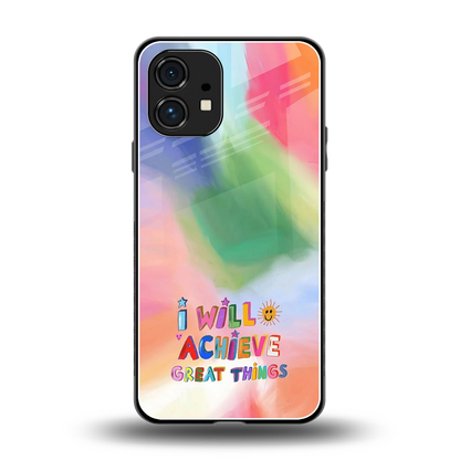 Goal Setter back phone cover | glass case for nothing phone 1