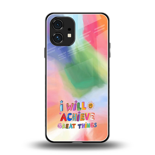 Goal Setter back phone cover | glass case for nothing phone 1