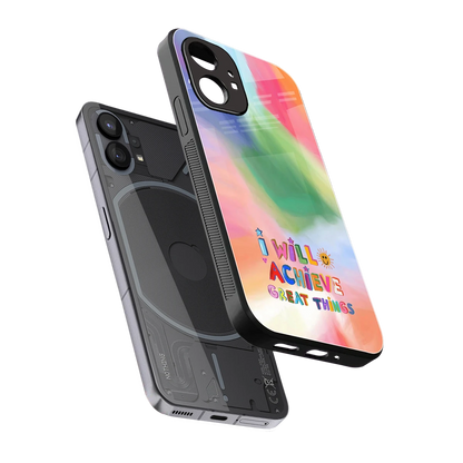 Goal Setter sleek nothing phone 1 cover with tempered glass back and TPU edges