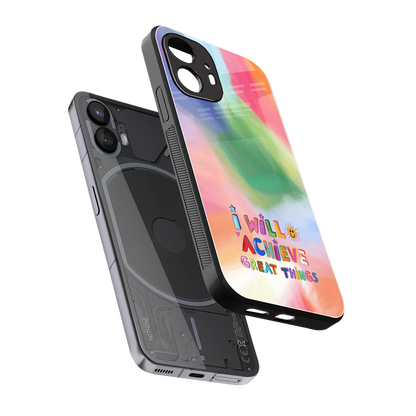 Goal Setter sleek nothing phone 2 cover with tempered glass back and TPU edges