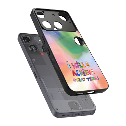 Goal Setter sleek nothing phone 3 cover with tempered glass back and TPU edges
