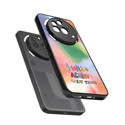 Goal Setter sleek nothing phone 3a pro cover with tempered glass back and TPU edges