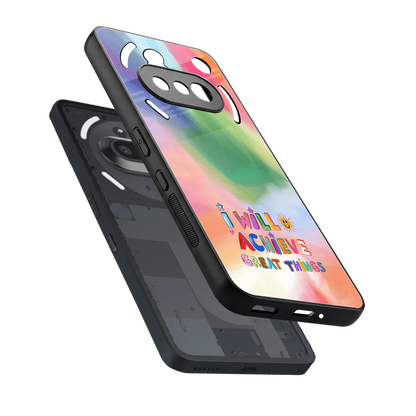 Goal Setter sleek nothing phone 3a cover with tempered glass back and TPU edges