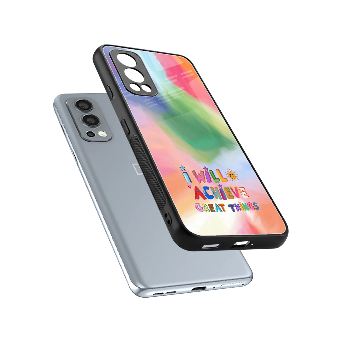 Goal Setter sleek oneplus nord 2 cover with tempered glass back and TPU edges