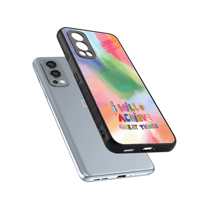 Goal Setter sleek oneplus nord 2 cover with tempered glass back and TPU edges