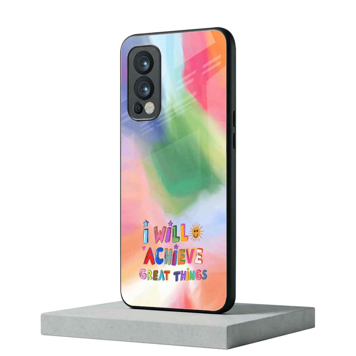 Goal Setter oneplus nord 2 mobile cover | shockproof glass phone case