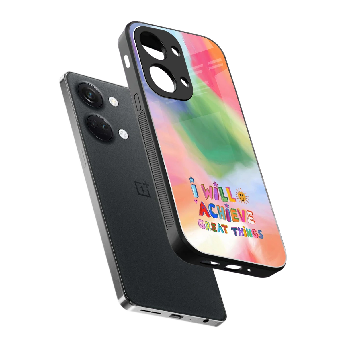 Goal Setter sleek oneplus nord 3 cover with tempered glass back and TPU edges