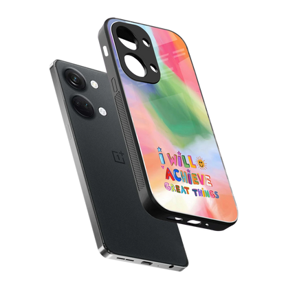 Goal Setter sleek oneplus nord 3 cover with tempered glass back and TPU edges