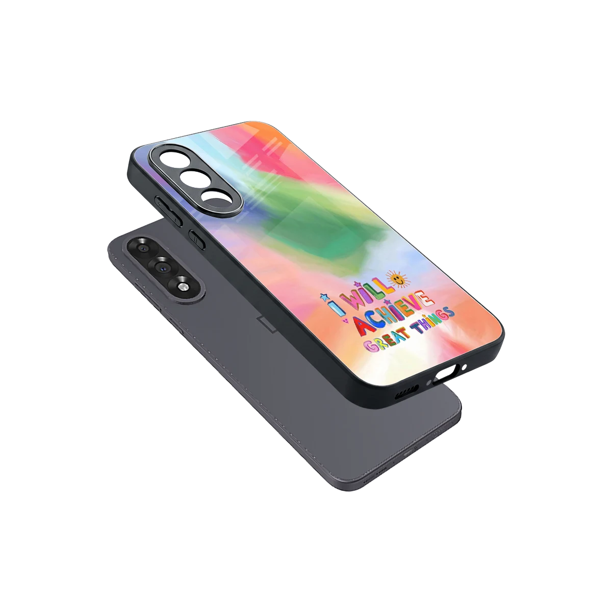 Goal Setter sleek oneplus nord 5 cover with tempered glass back and TPU edges