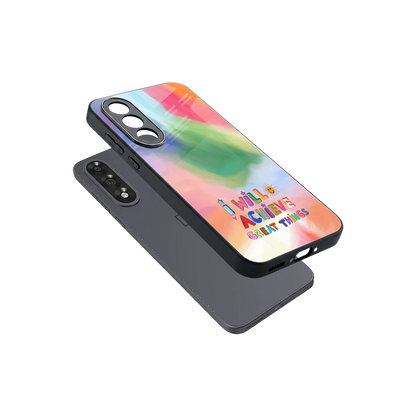 Goal Setter sleek oneplus nord 5 cover with tempered glass back and TPU edges