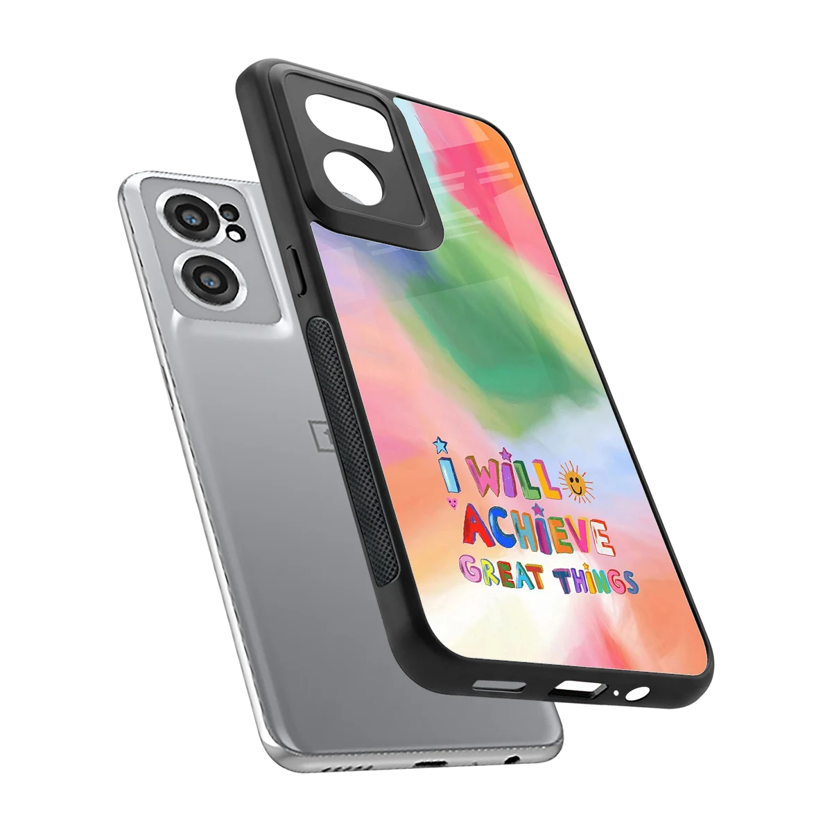 Goal Setter sleek oneplus nord ce 2 cover with tempered glass back and TPU edges
