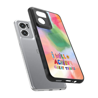 Goal Setter sleek oneplus nord ce 2 cover with tempered glass back and TPU edges