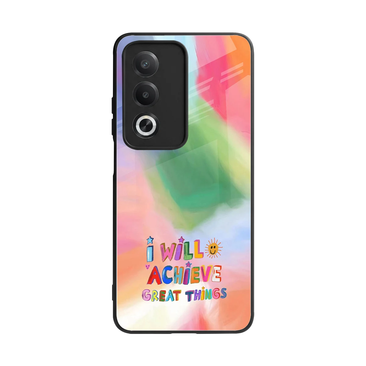 Goal Setter back phone cover | glass case for oppo a3 pro