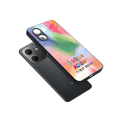 Goal Setter sleek oppo a5x 5g cover with tempered glass back and TPU edges