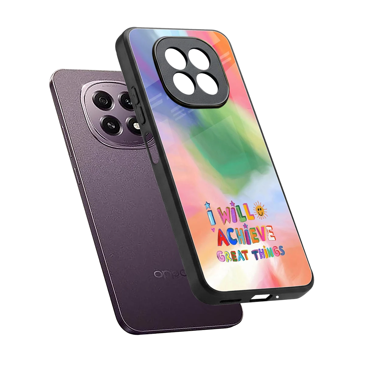 Goal Setter sleek oppo f29 5g cover with tempered glass back and TPU edges