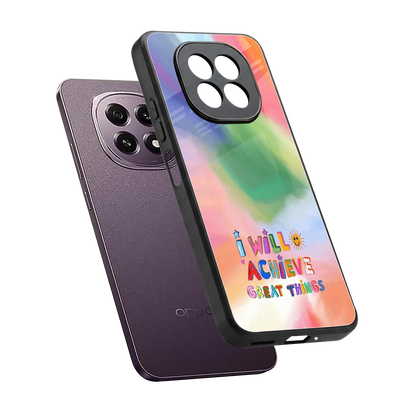 Goal Setter sleek oppo f29 5g cover with tempered glass back and TPU edges