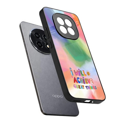 Goal Setter sleek oppo f29 pro 5g cover with tempered glass back and TPU edges