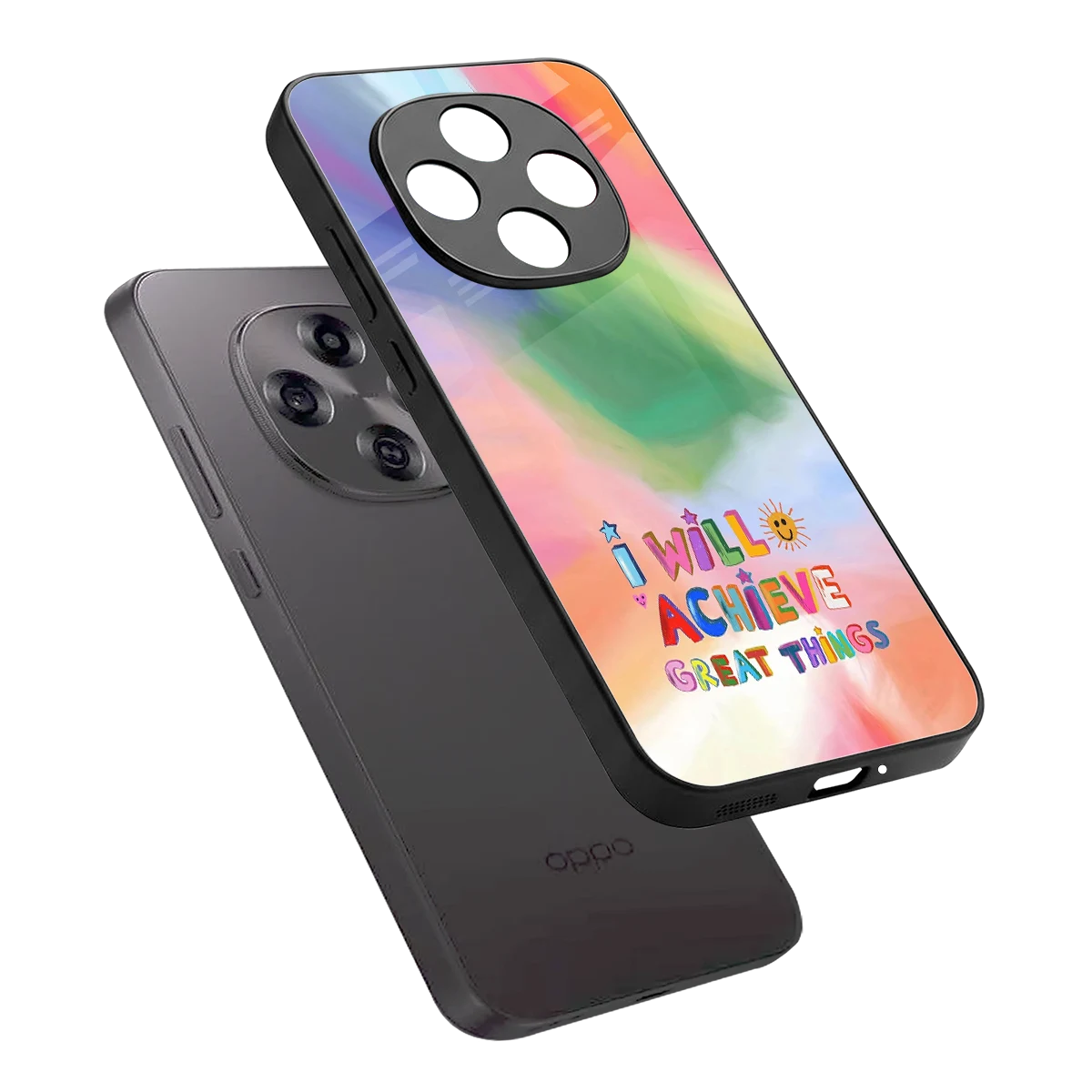 Goal Setter sleek oppo f31 pro 5g cover with tempered glass back and TPU edges