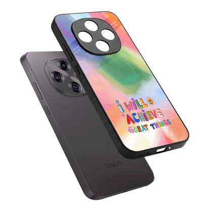 Goal Setter sleek oppo f31 pro 5g cover with tempered glass back and TPU edges