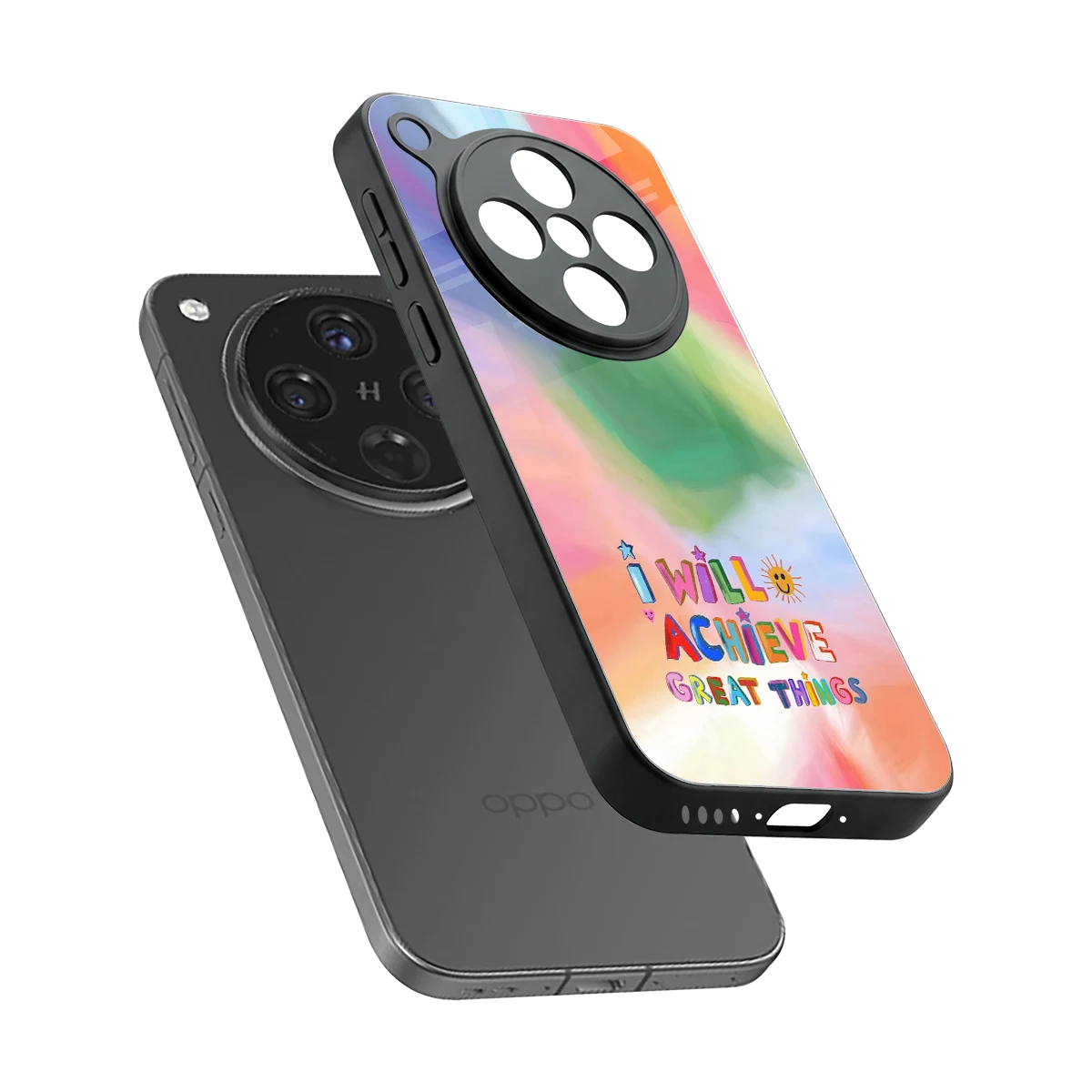 Goal Setter sleek oppo find x8 cover with tempered glass back and TPU edges