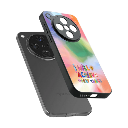 Goal Setter sleek oppo find x8 cover with tempered glass back and TPU edges