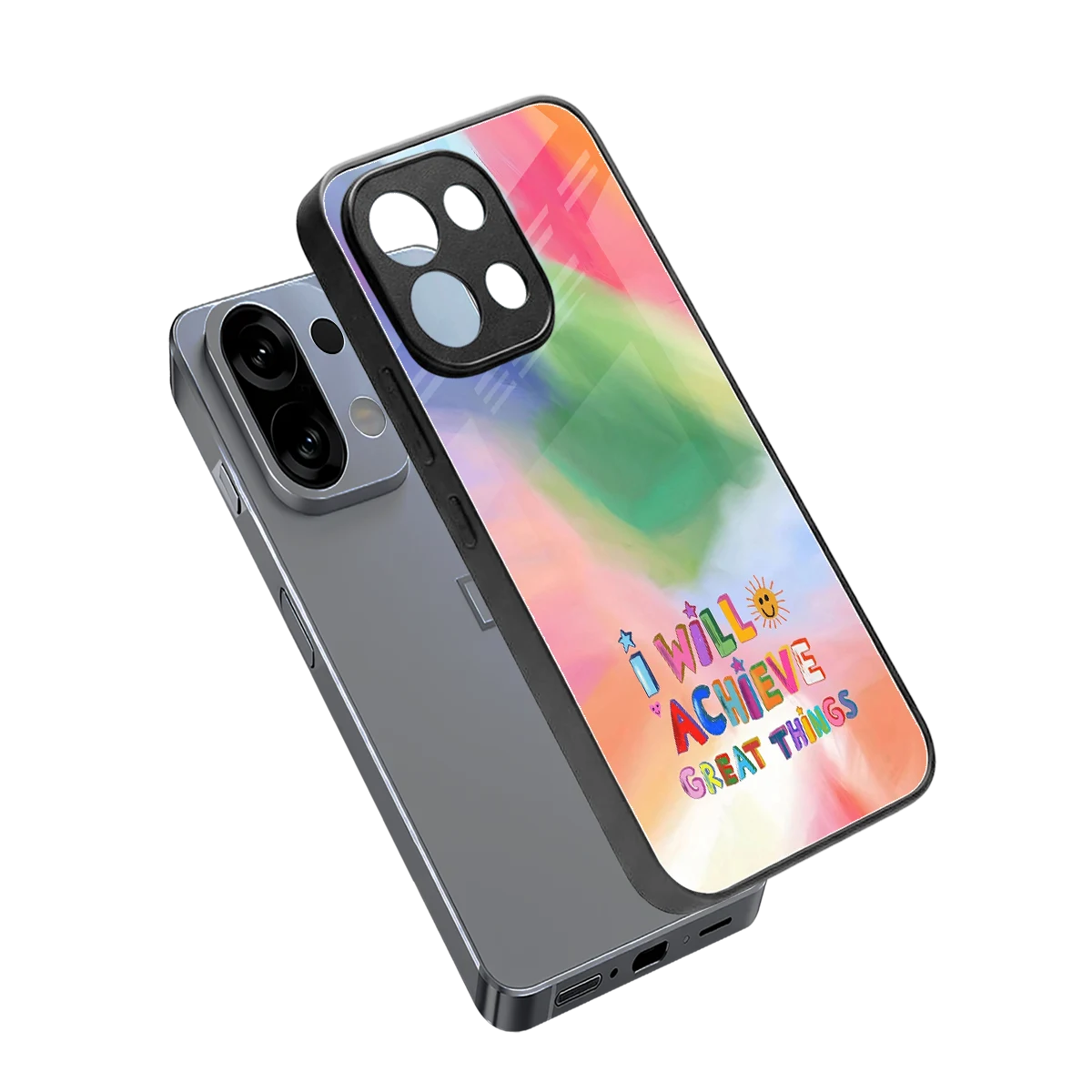 Goal Setter sleek oppo k13 5g cover with tempered glass back and TPU edges