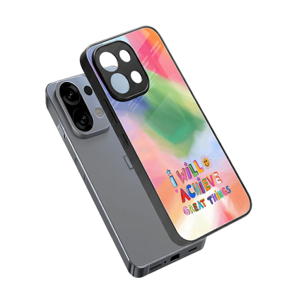 Goal Setter sleek oppo k13 5g cover with tempered glass back and TPU edges