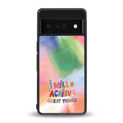 Goal Setter back phone cover | glass case for google pixel 6 pro