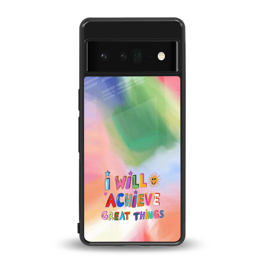 Goal Setter back phone cover | glass case for google pixel 6 pro