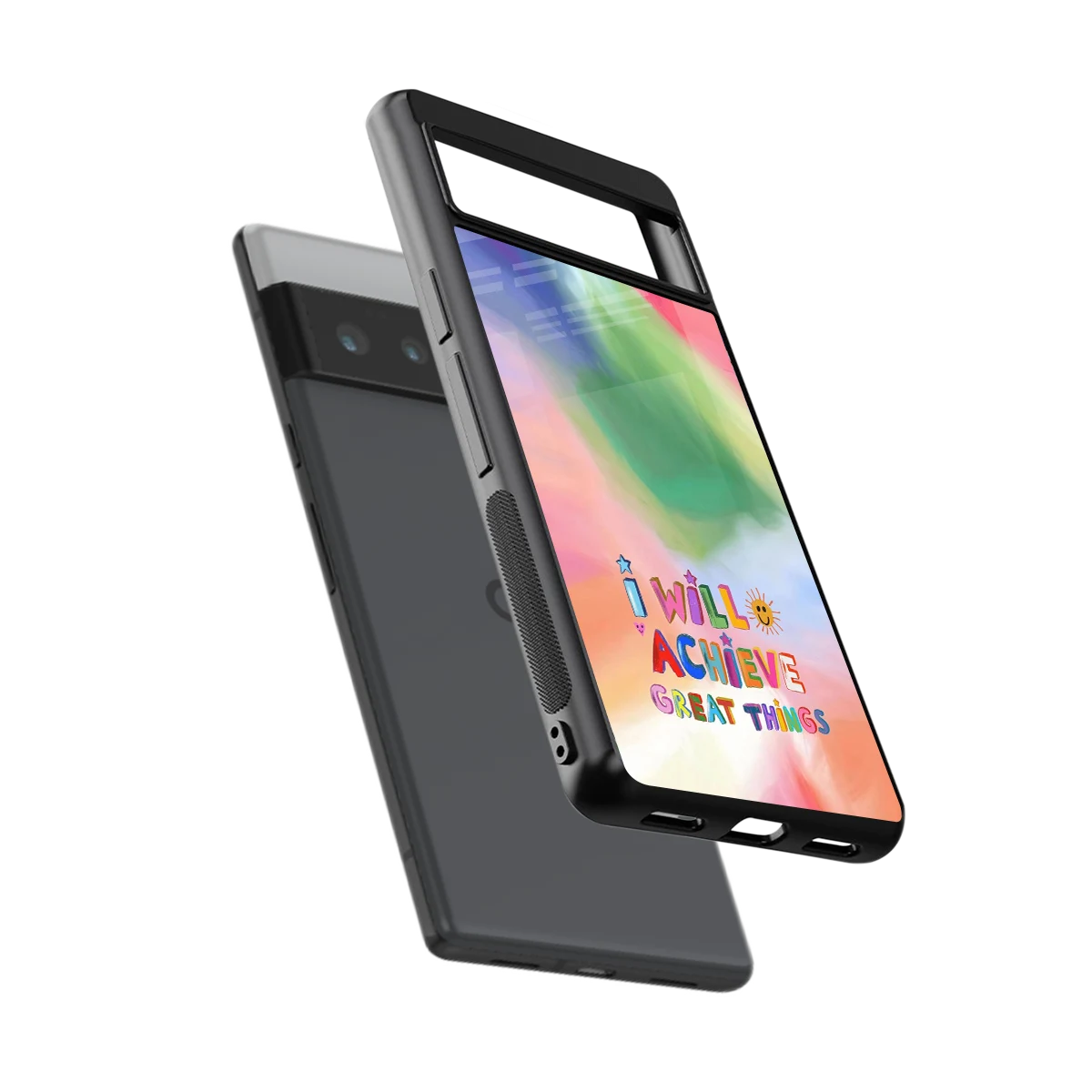 Goal Setter sleek google pixel 6 pro cover with tempered glass back and TPU edges