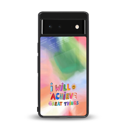 Goal Setter back phone cover | glass case for google pixel 6