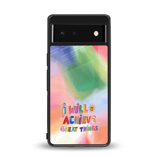 Goal Setter back phone cover | glass case for google pixel 6