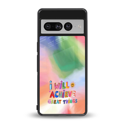 Goal Setter back phone cover | glass case for google pixel 7 pro