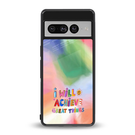 Goal Setter back phone cover | glass case for google pixel 7 pro