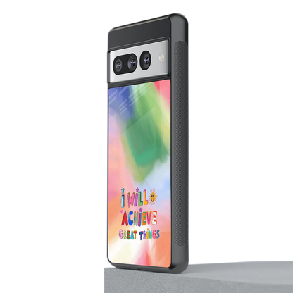 Goal Setter stylish phone case for google pixel 7 pro | glossy glass and slim fit