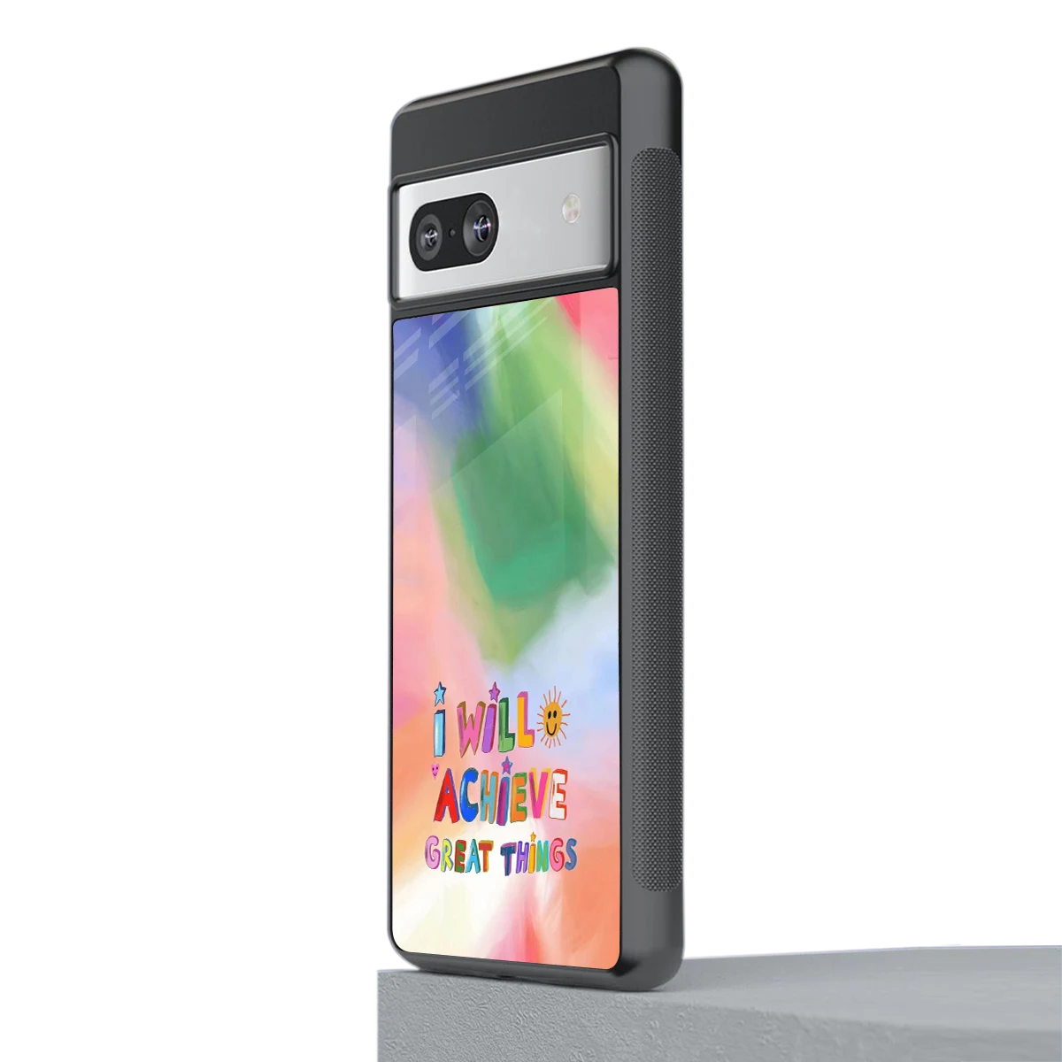 Goal Setter stylish phone case for google pixel 7a | glossy glass and slim fit