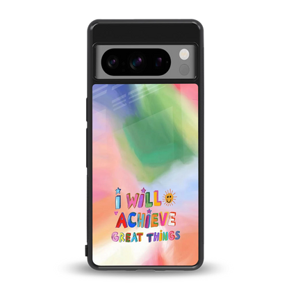 Goal Setter back phone cover | glass case for google pixel 8 pro