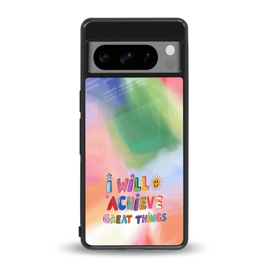 Goal Setter back phone cover | glass case for google pixel 8 pro