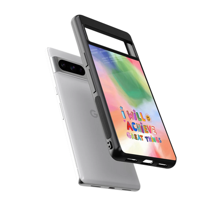 Goal Setter sleek google pixel 8 pro cover with tempered glass back and TPU edges