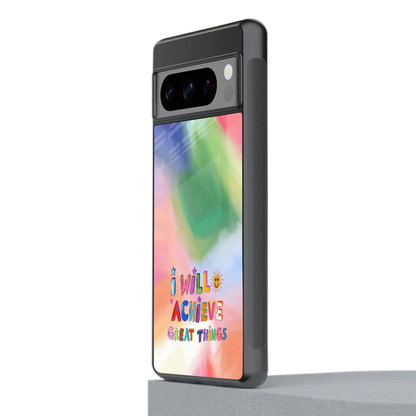 Goal Setter stylish phone case for google pixel 8 pro | glossy glass and slim fit