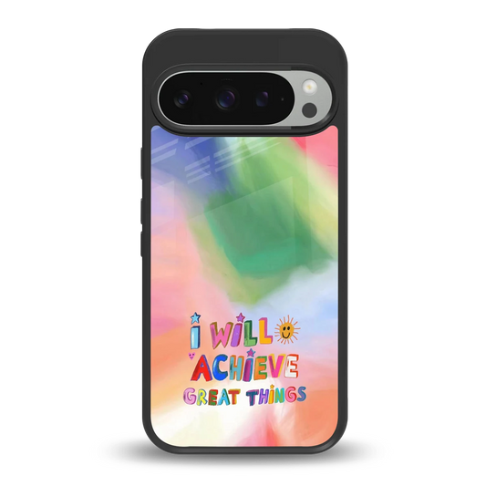 Goal Setter back phone cover | glass case for google pixel 9 pro xl