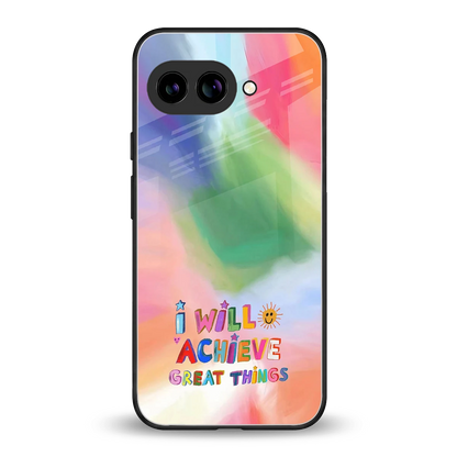 Goal Setter back phone cover | glass case for google pixel 10a