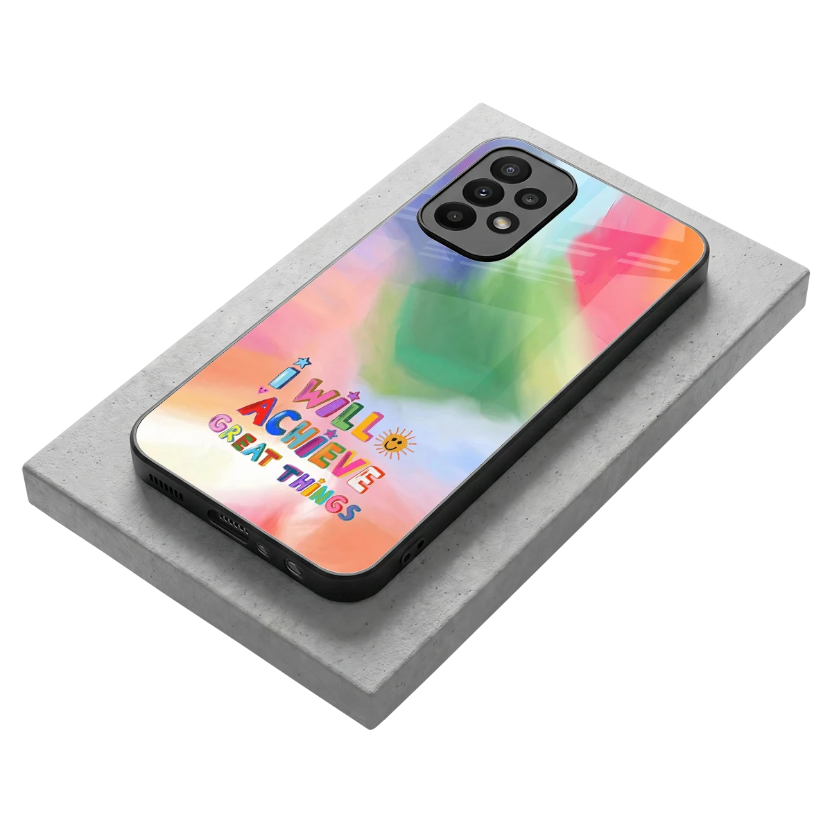 Goal Setter stylish phone case for samsung galaxy a23 | glossy glass and slim fit