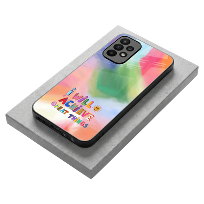 Goal Setter stylish phone case for samsung galaxy a23 | glossy glass and slim fit