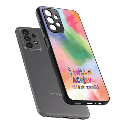 Goal Setter sleek samsung galaxy a23 cover with tempered glass back and TPU edges