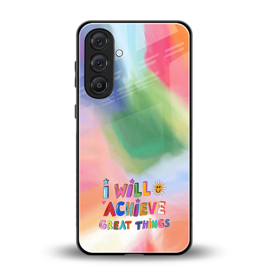 Goal Setter back phone cover | glass case for samsung galaxy m36 5g