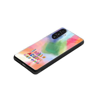 Goal Setter stylish phone case for samsung galaxy m35 5g | glossy glass and slim fit